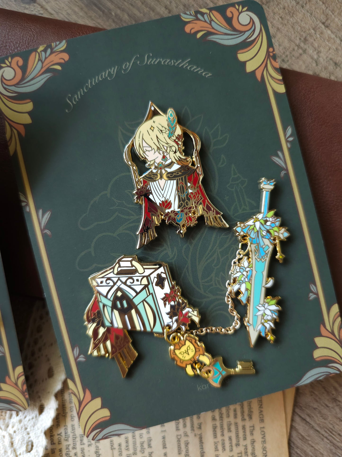 Genshin Impact Sanctuary of Surasthana Enamel Pins | Haikaveh Kavetham Pin Set
