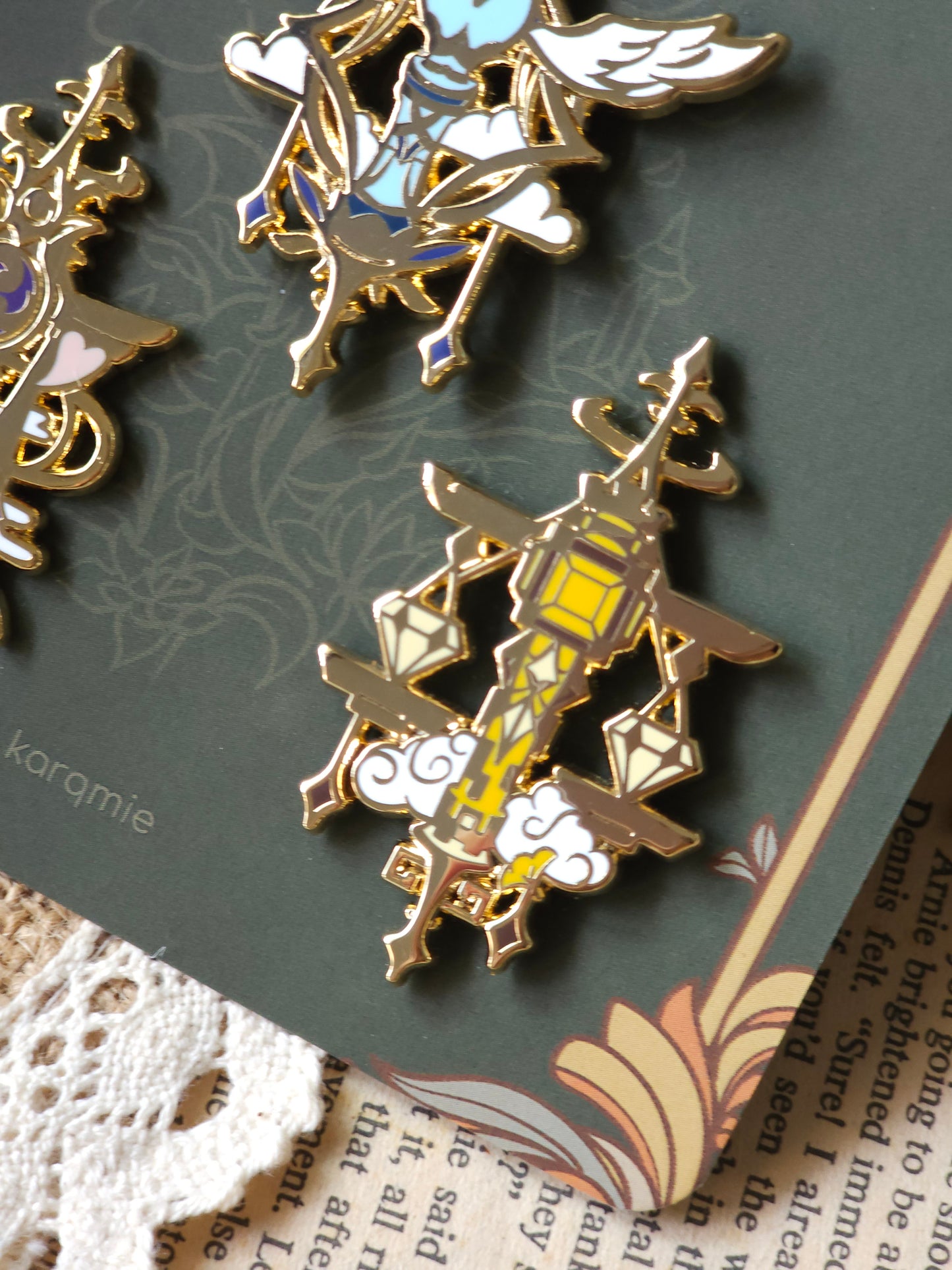 Genshin Impact Sanctuary of Surasthana Enamel Pins | Gnosis Pins Anemo Geo Electro