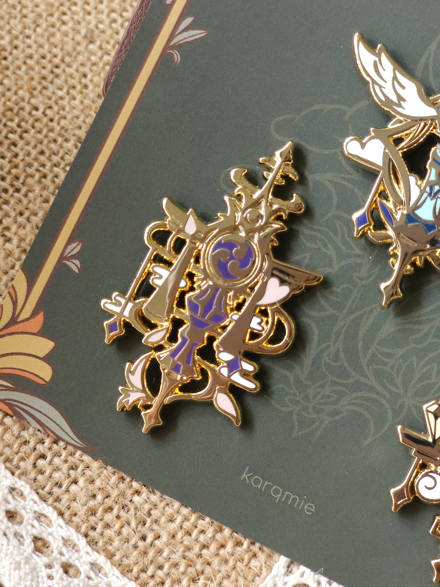 Genshin Impact Sanctuary of Surasthana Enamel Pins | Gnosis Pins Anemo Geo Electro