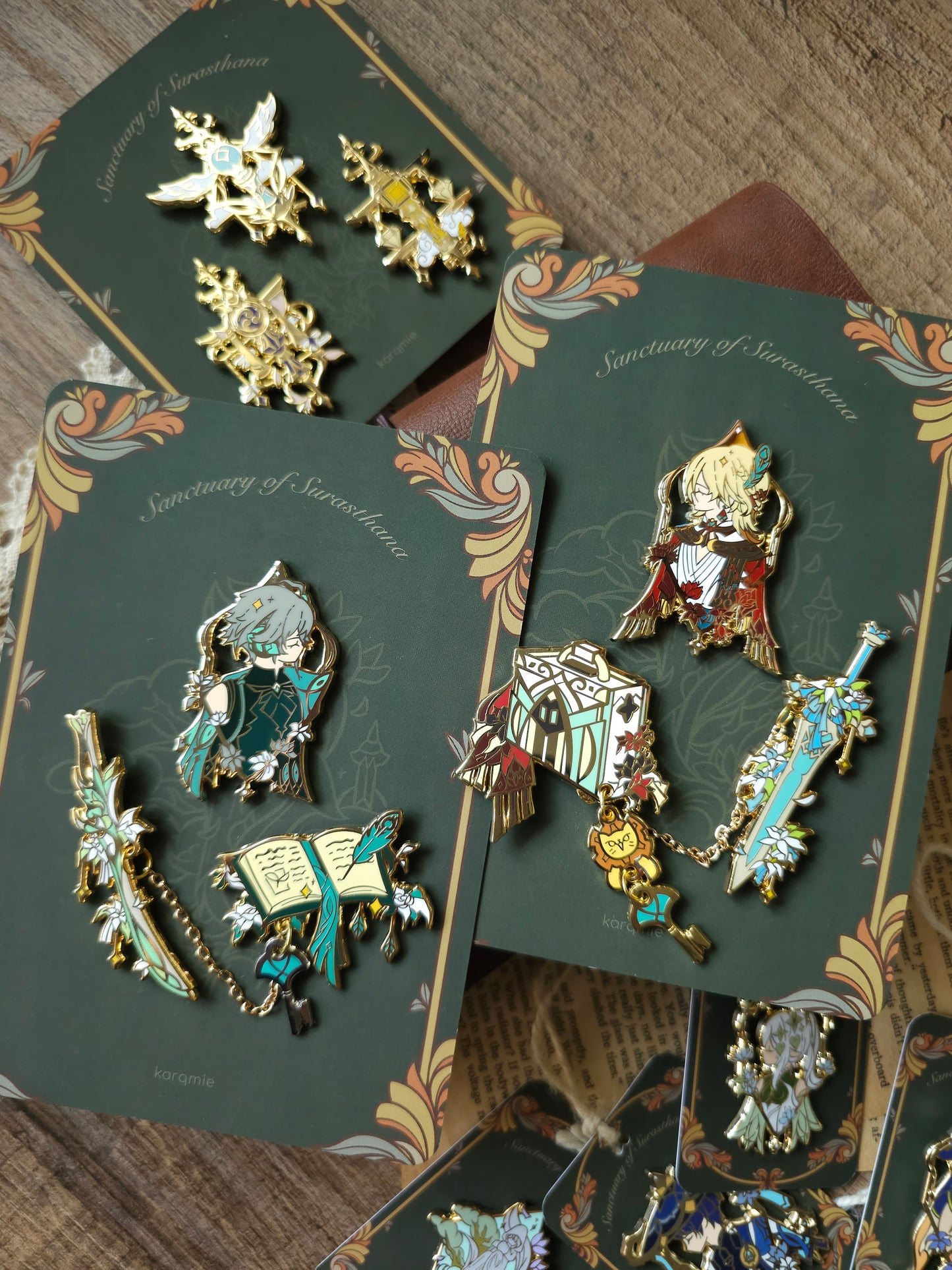 Genshin Impact Sanctuary of Surasthana Enamel Pins | Haikaveh Kavetham Pin Set
