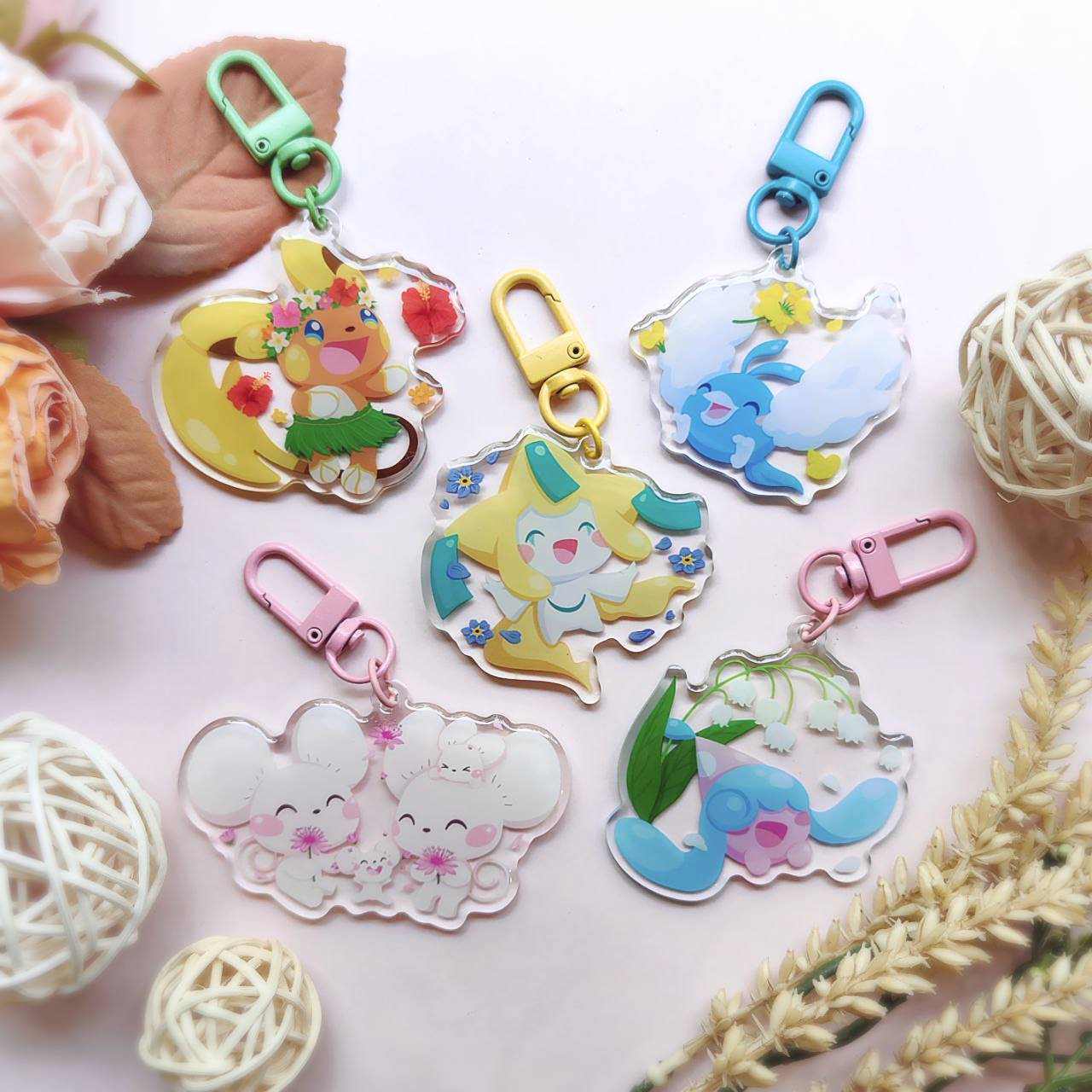 Spring Pokemon Acrylic Charms E