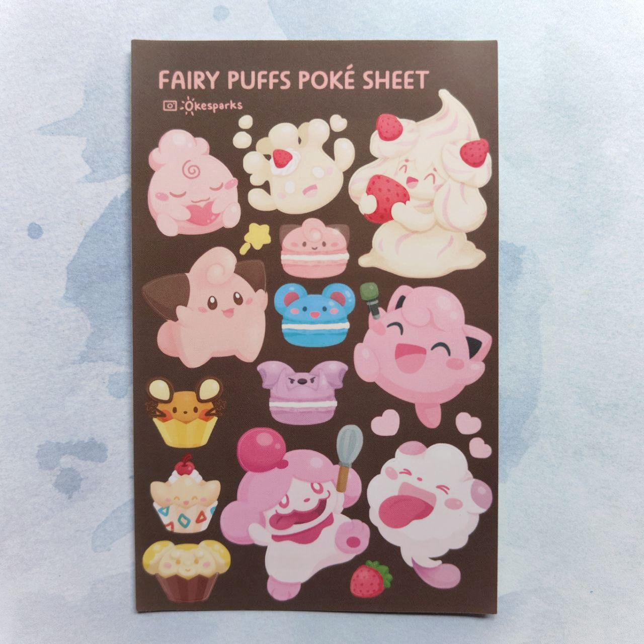 Fairy Puffs | Flower Fairy | Garden Fairy Poke Sticker Sheets
