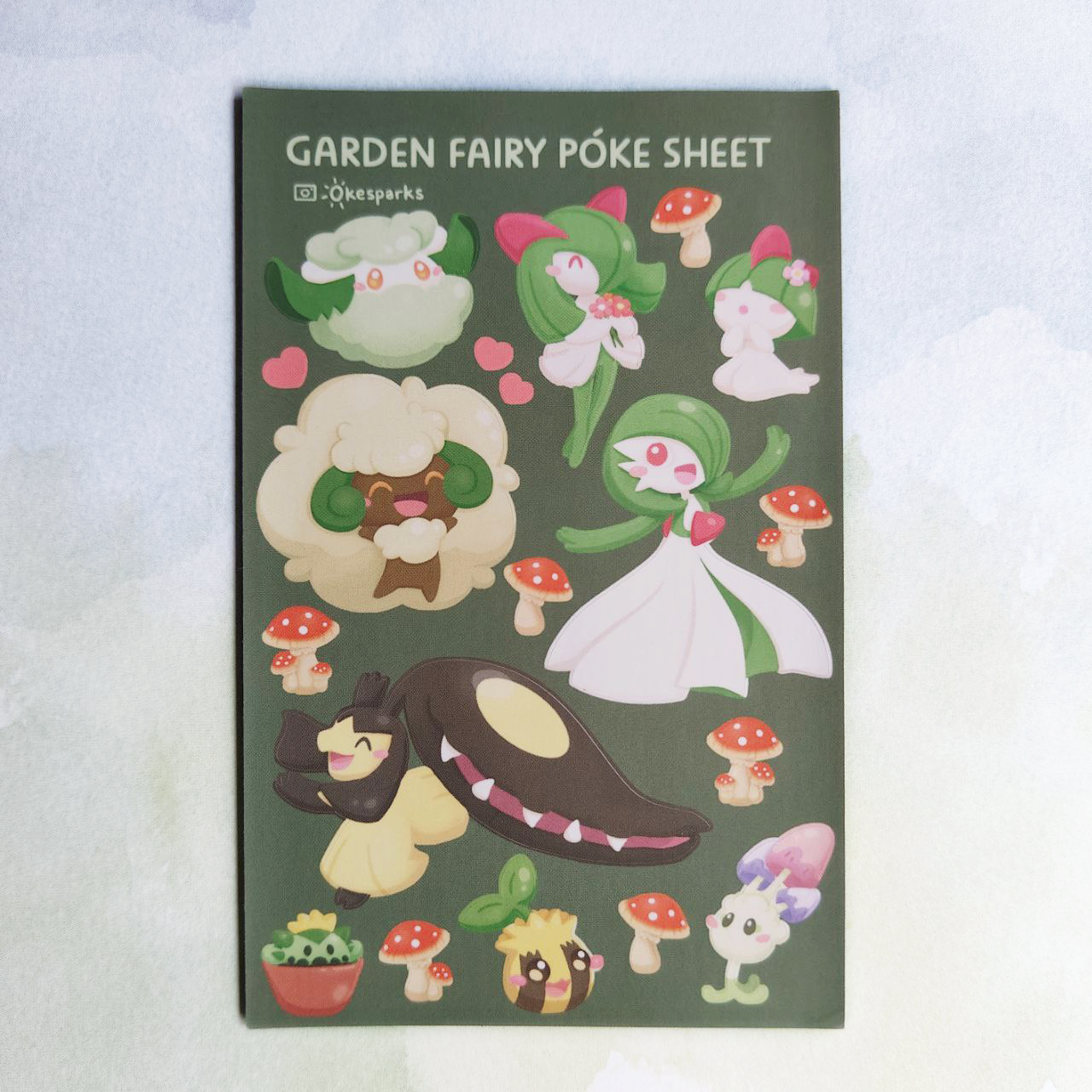 Fairy Puffs | Flower Fairy | Garden Fairy Poke Sticker Sheets