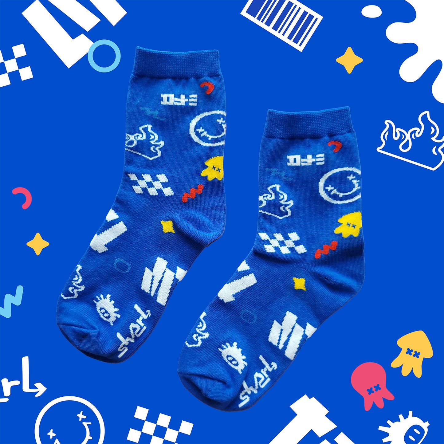 Splat Graffiti Socks