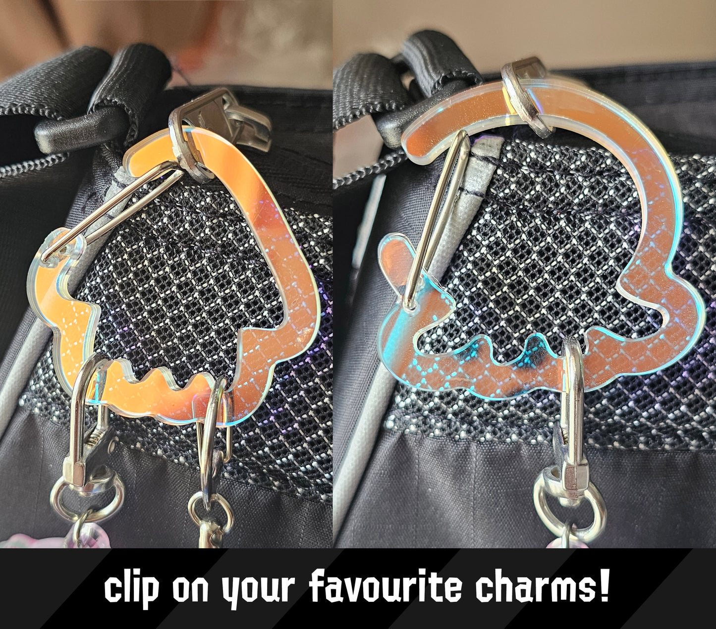 Splatoon Squid or Octo Holo Carabiner