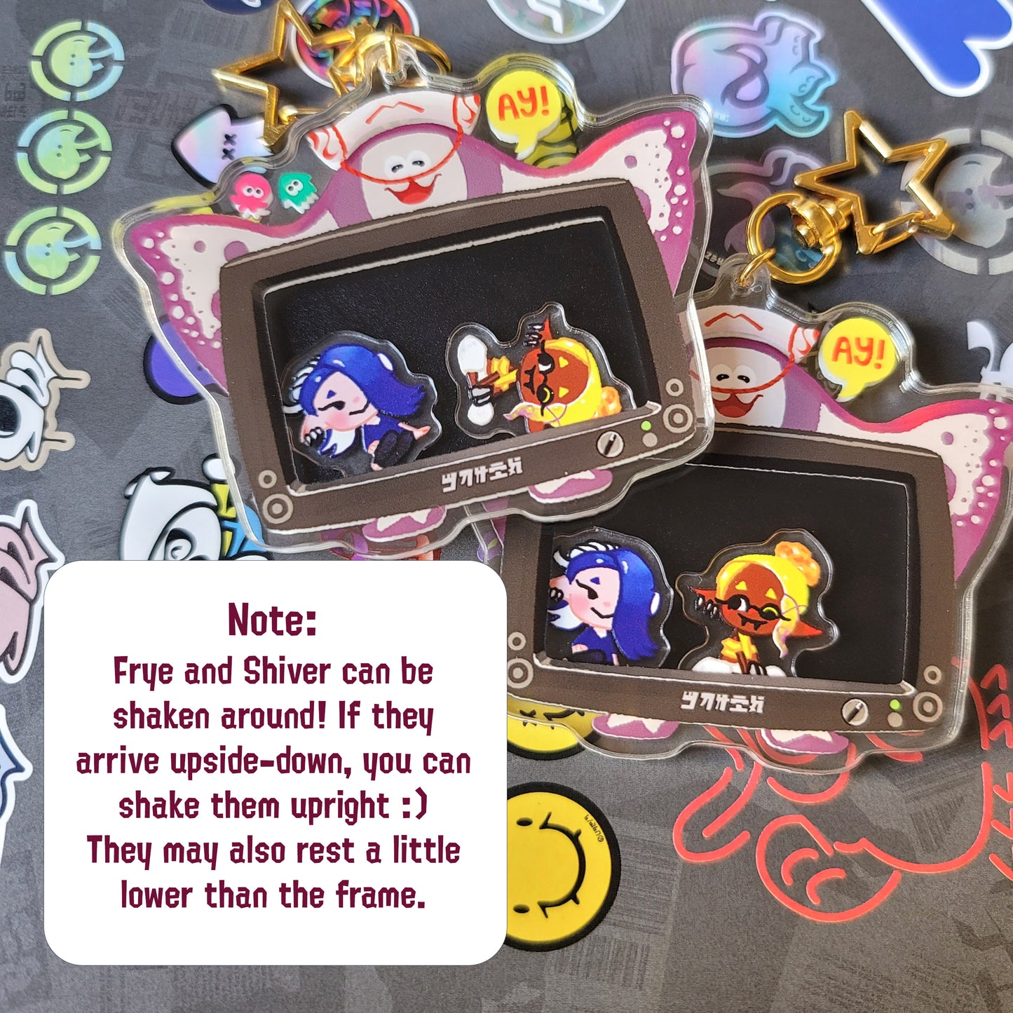 Splatoon 3 Deep Cut Splatcast Acrylic Shaker Charm