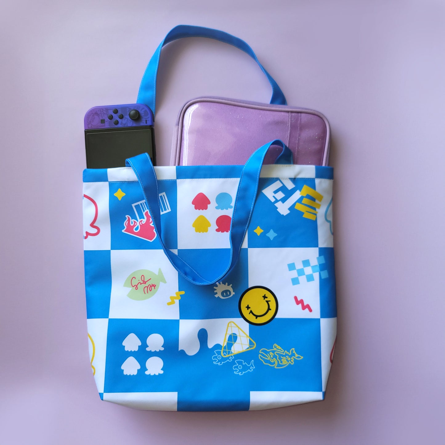 Splat Check Tote Bag