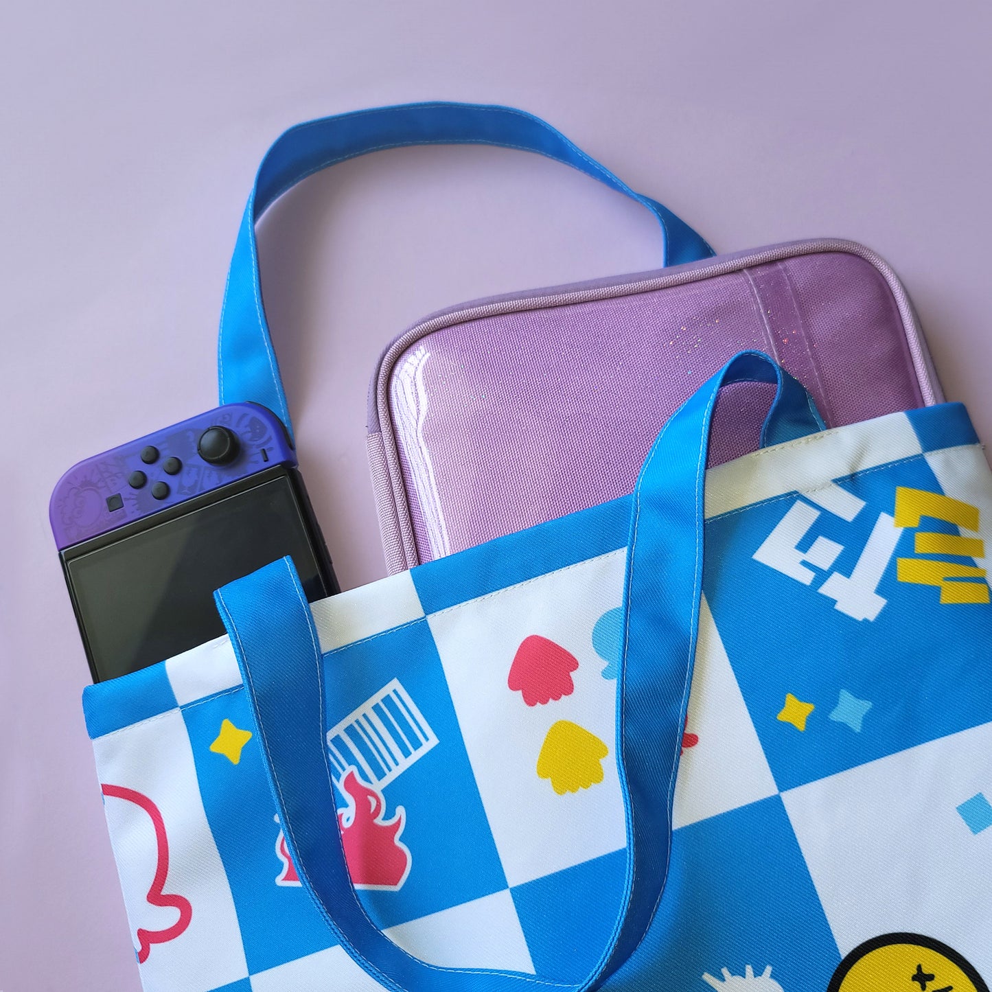 Splat Check Tote Bag