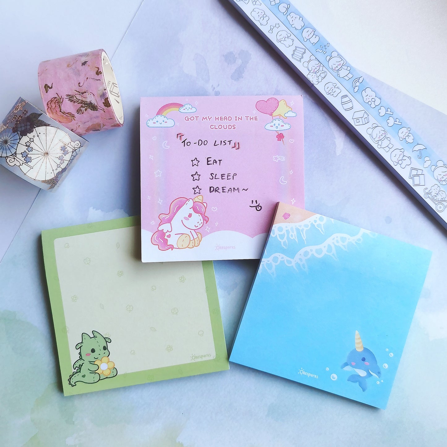 Hugs X Cuddles Narwhal Memo Note Pad