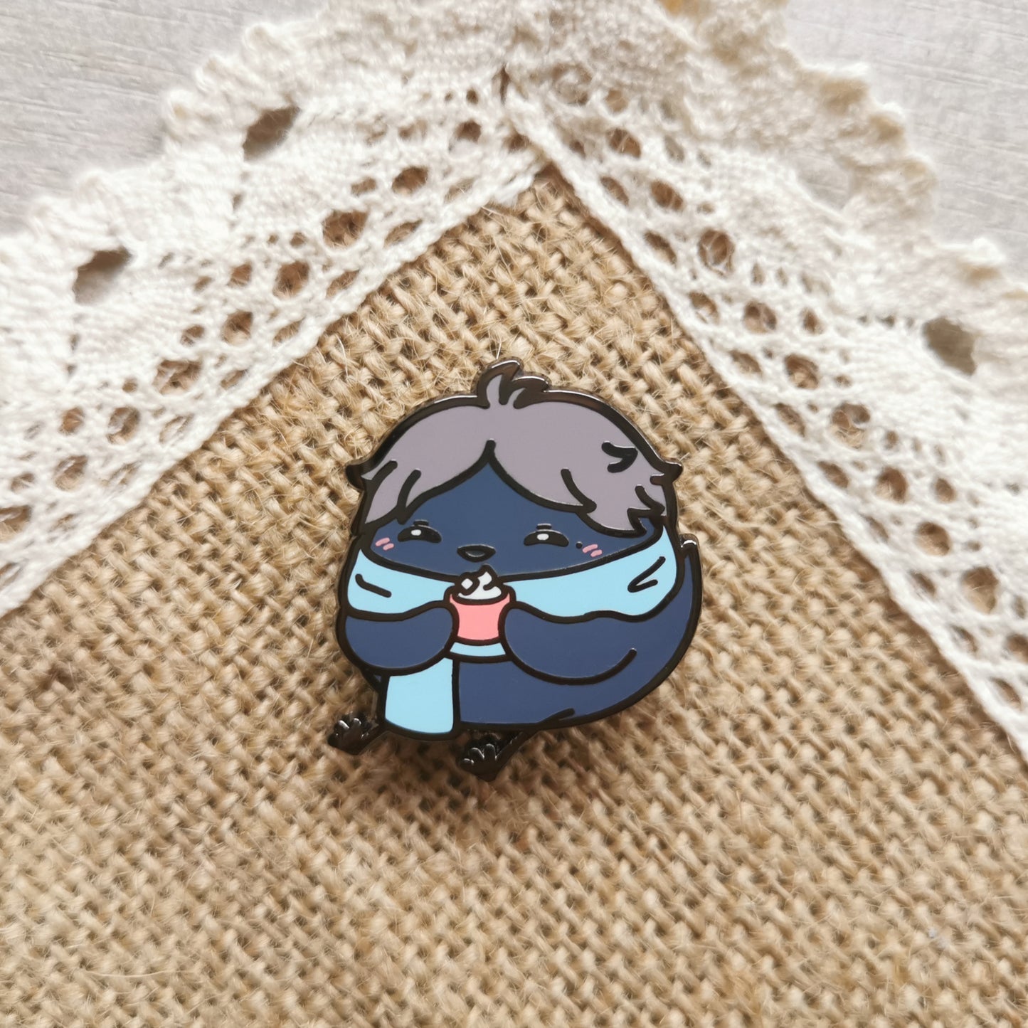 HQ Year 3s Karasuno Winter Birb Enamel Pin