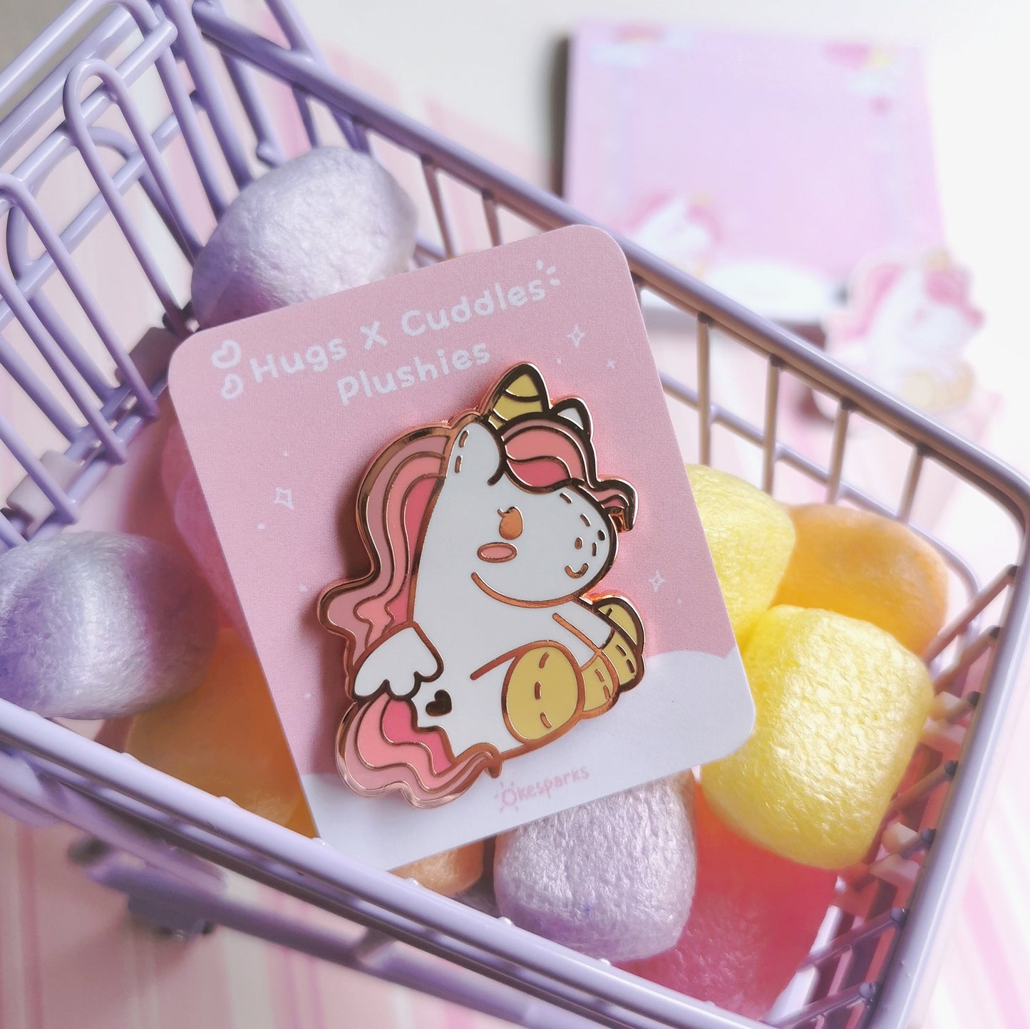 Hugs X Cuddles Plushie Enamel Pins