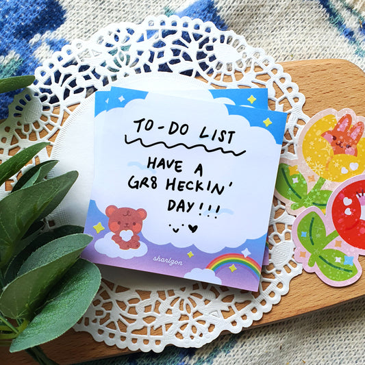 Ships from 22 June | Rainbow Bear Sticky Memo Note Pad