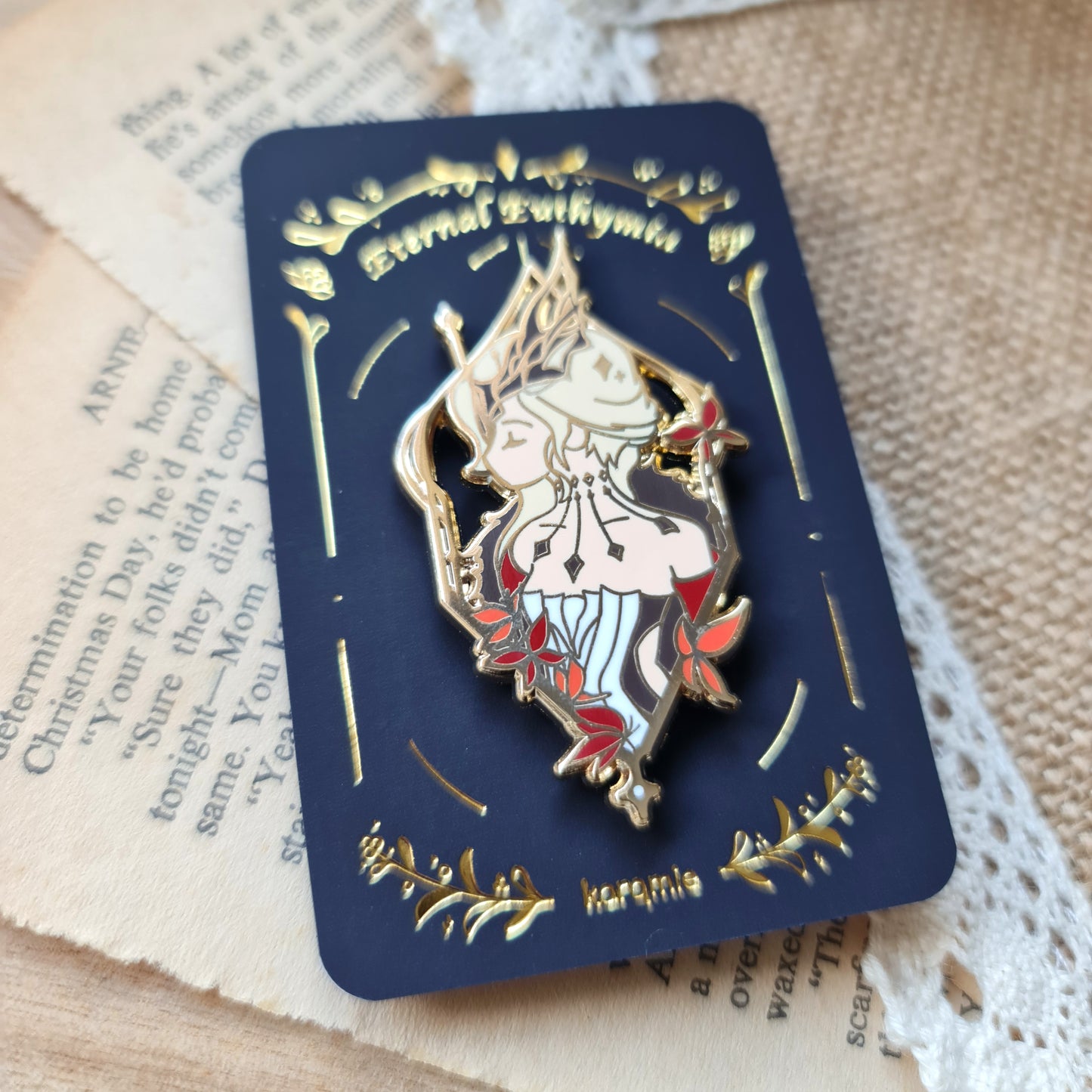 Eternal Euthymia | Genshin Impact Harbinger Scaramouche Signora Enamel Pin