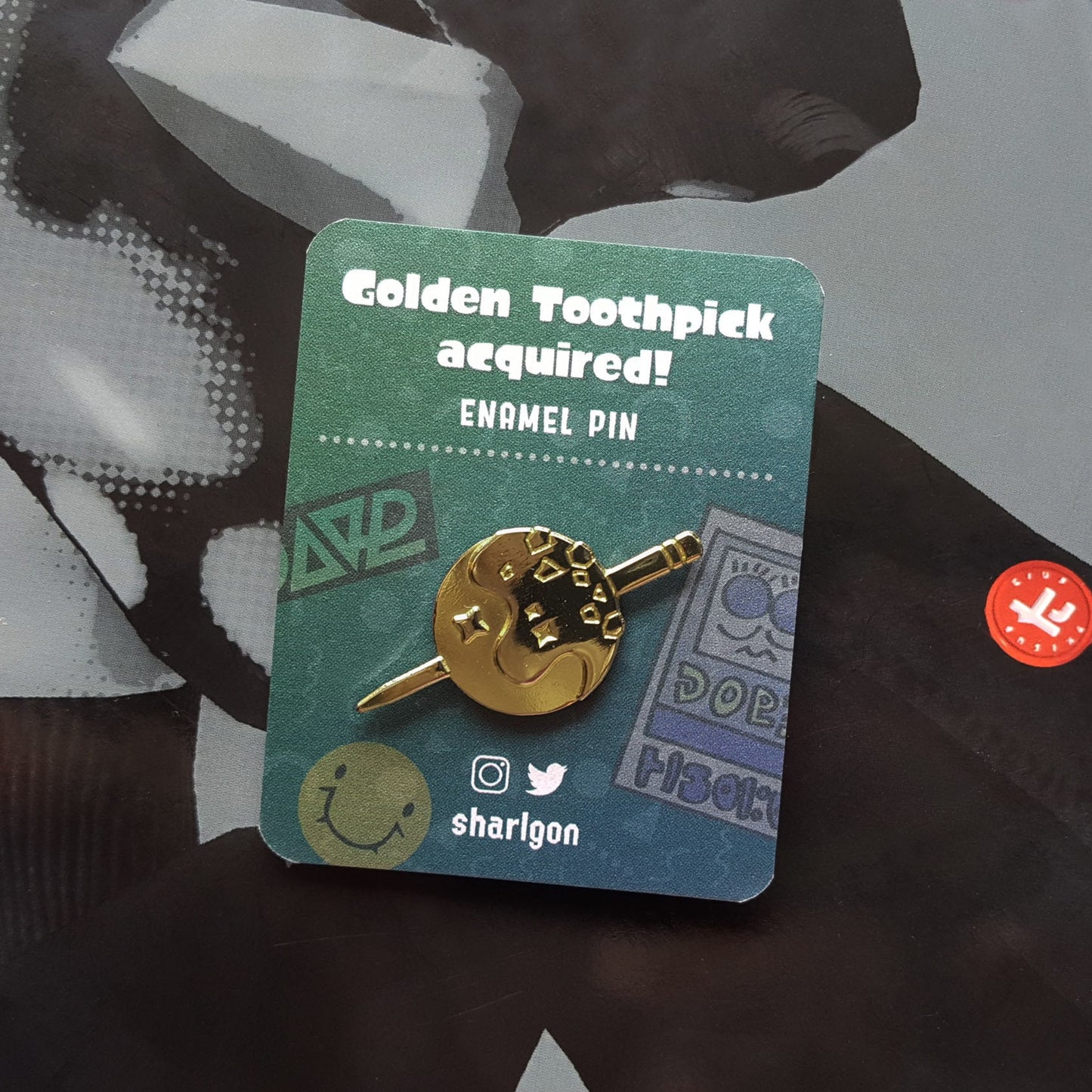 Splatoon 2 Golden Toothpick Enamel Pin