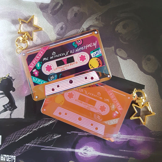 Ships from 22 June | Splatoon 2 Off the Hook Holographic Cassette Charm