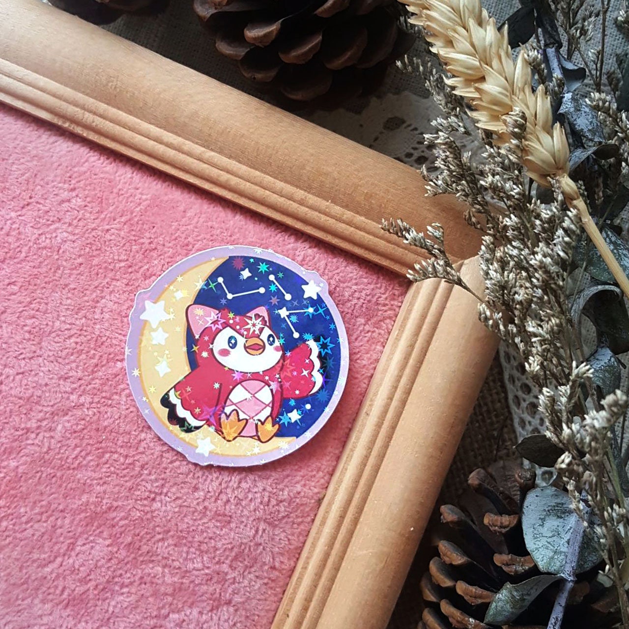 Animal Crossing Celeste Holographic Vinyl Sticker