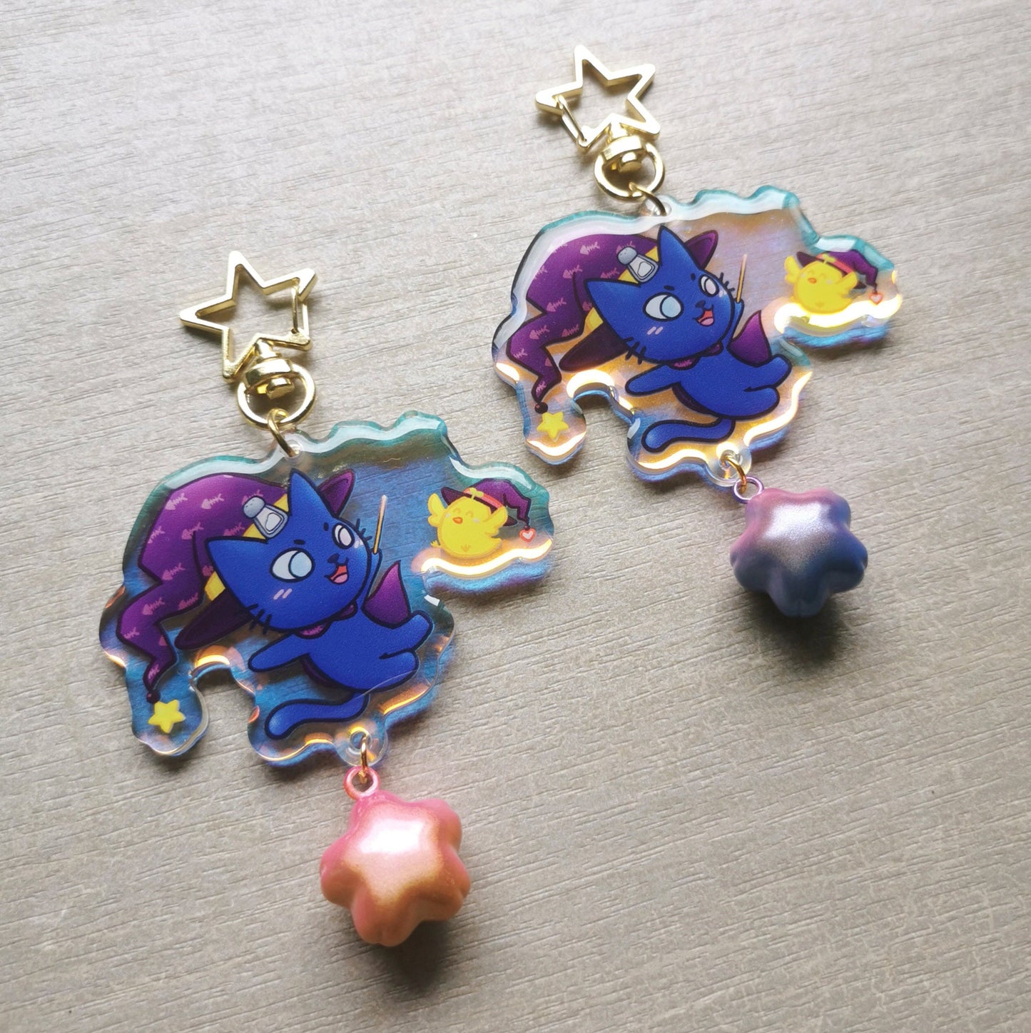 Magical Salty Kun & Nugget Holographic Charm
