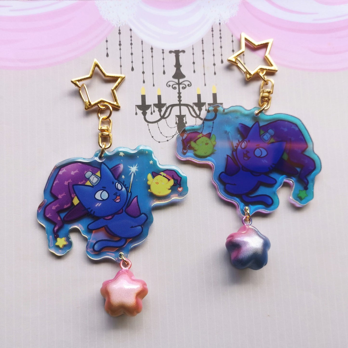 Magical Salty Kun & Nugget Holographic Charm