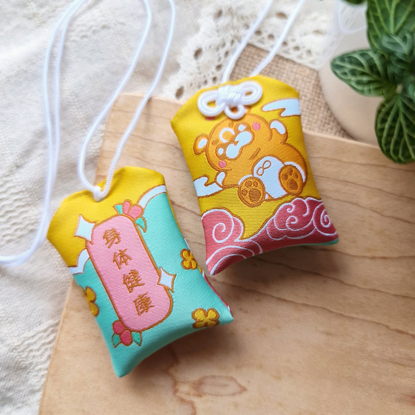 Genshin Impact Embroidered Omamori | Guoba Xiangling Childe Whale