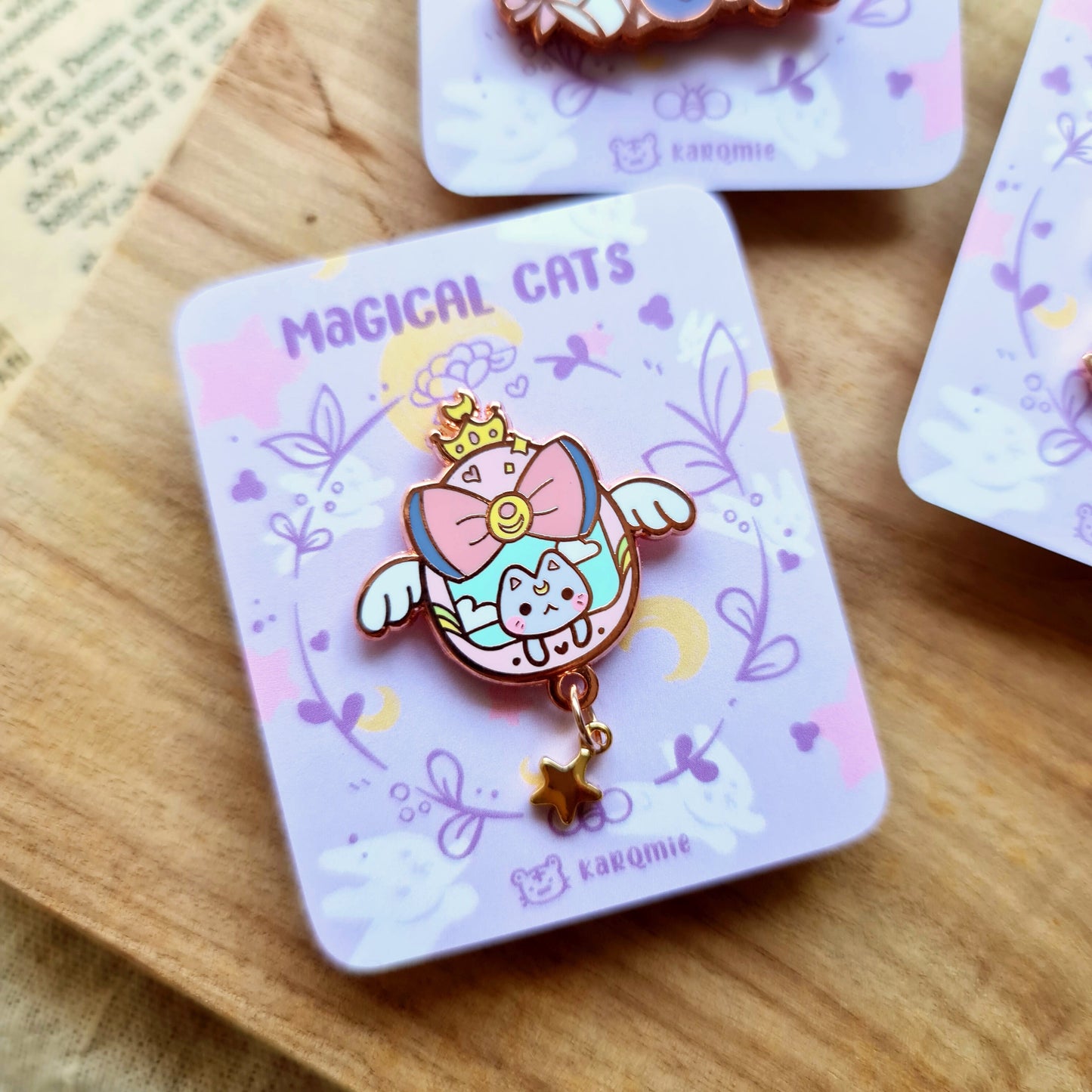 Sailor Moon Inspired 90s Magical Cats Enamel Pins