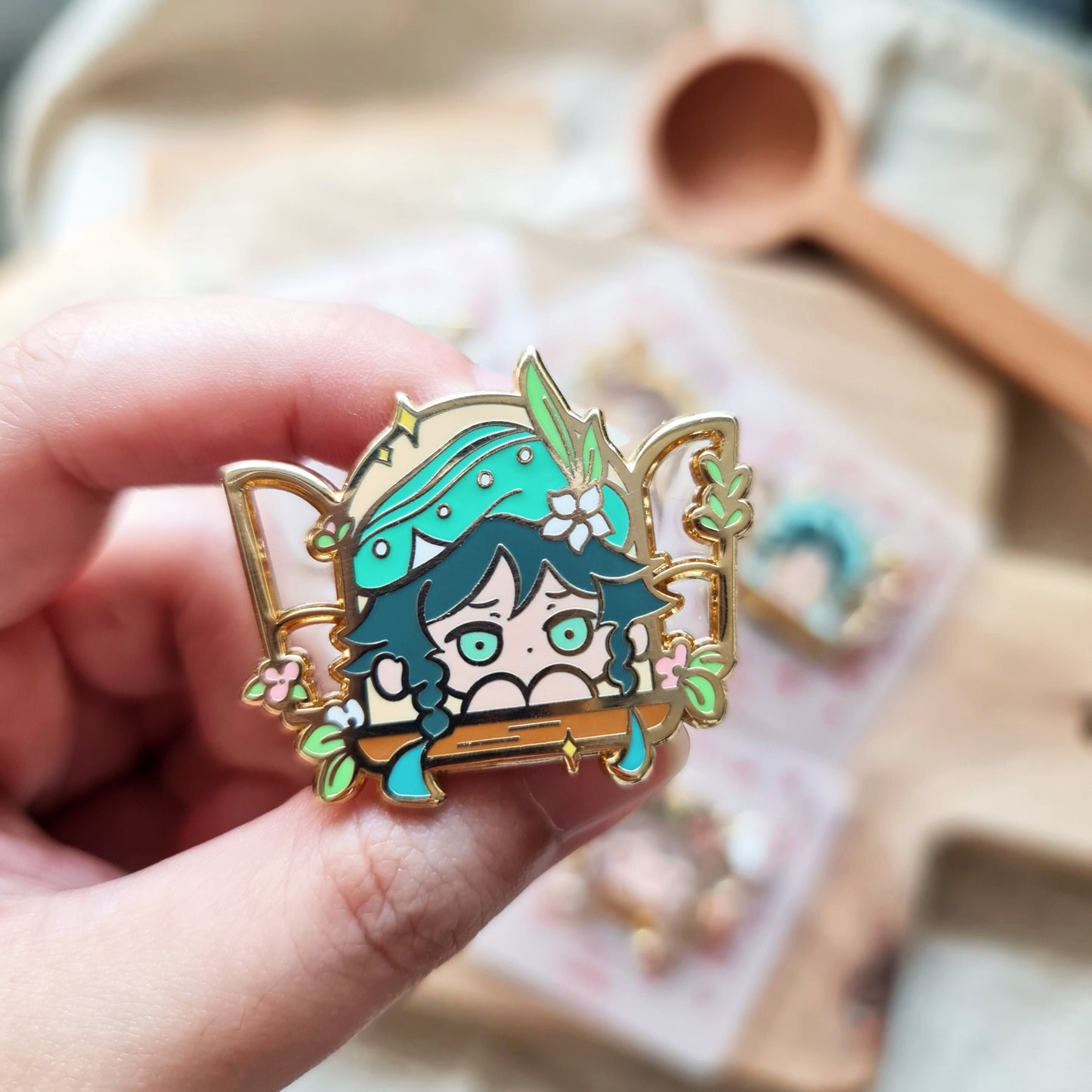 Venti | Genshin Hello Traveller! Clear Resin Enamel Pin Collection