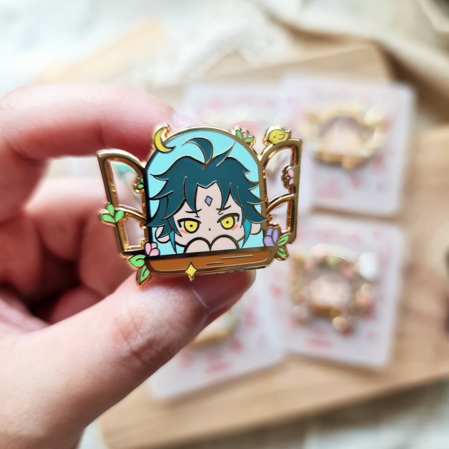 Xiao | Genshin Hello Traveller! Clear Resin Enamel Pin Collection