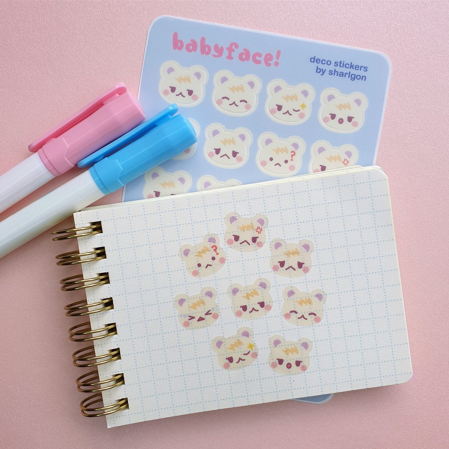 Animal Crossing Babyface Mini Deco Sticker Sheet | Series 1