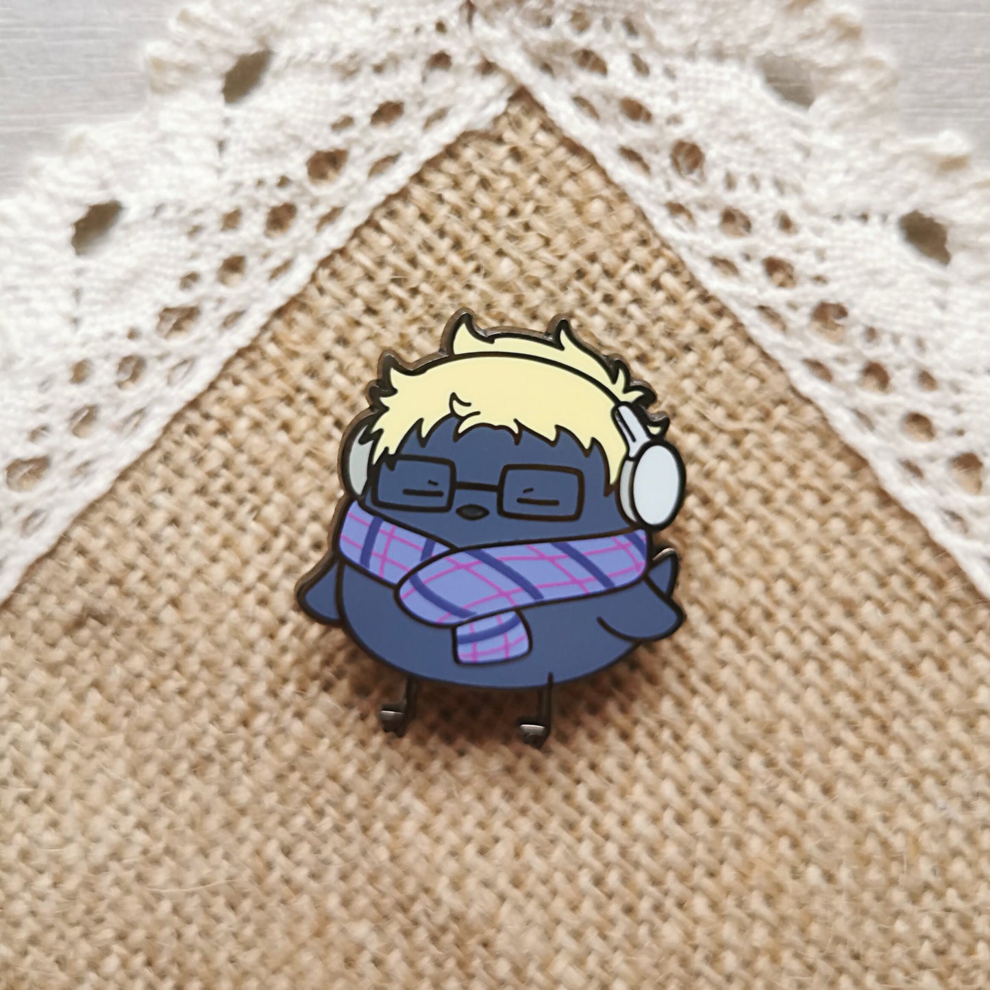 HQ Year 1s Karasuno Winter Birb Enamel Pin