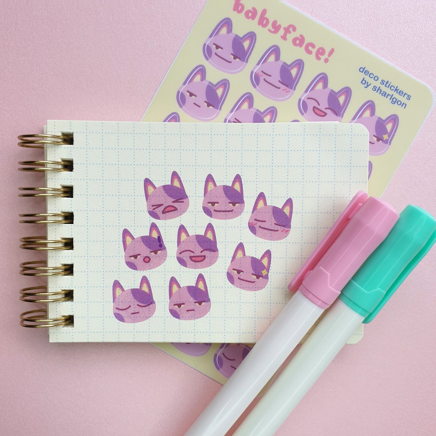 Animal Crossing Babyface Mini Deco Sticker Sheet | Series 1