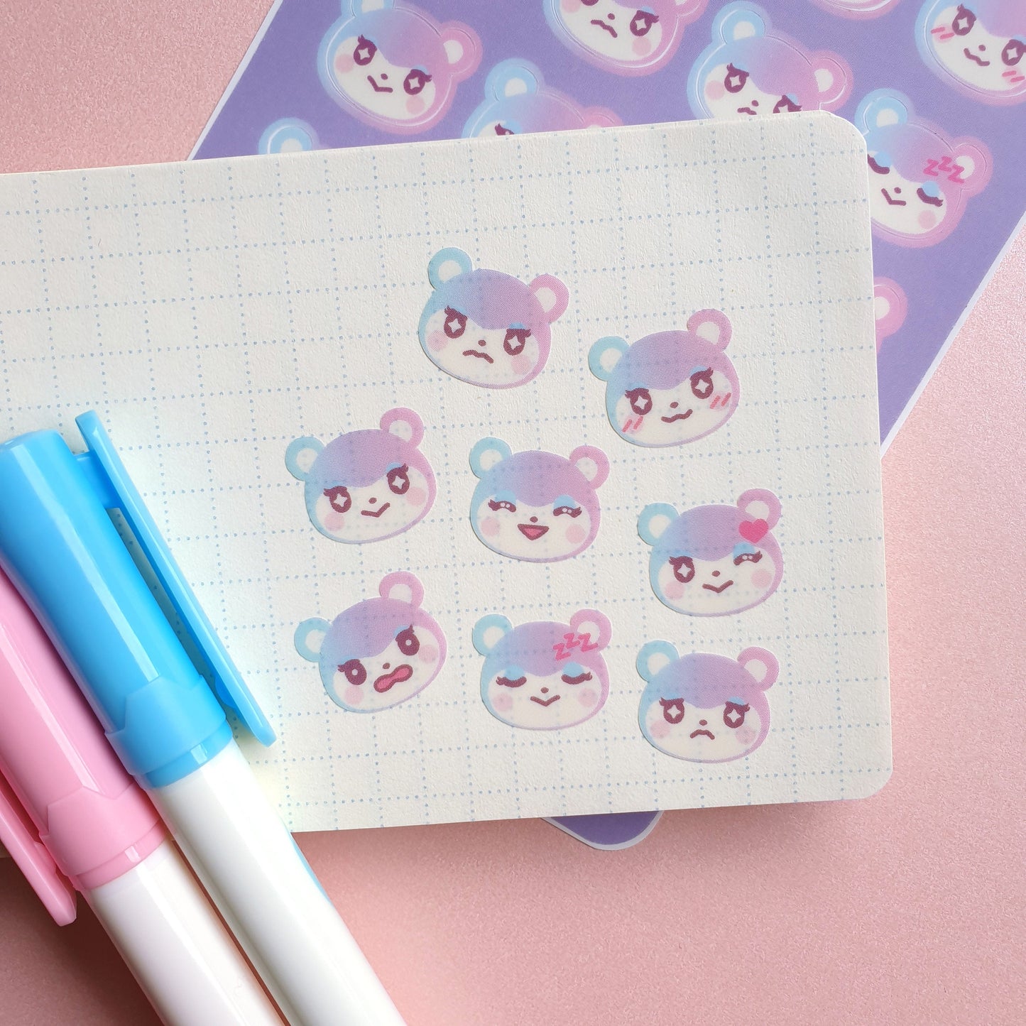 Animal Crossing Babyface Mini Deco Sticker Sheet | Series 1