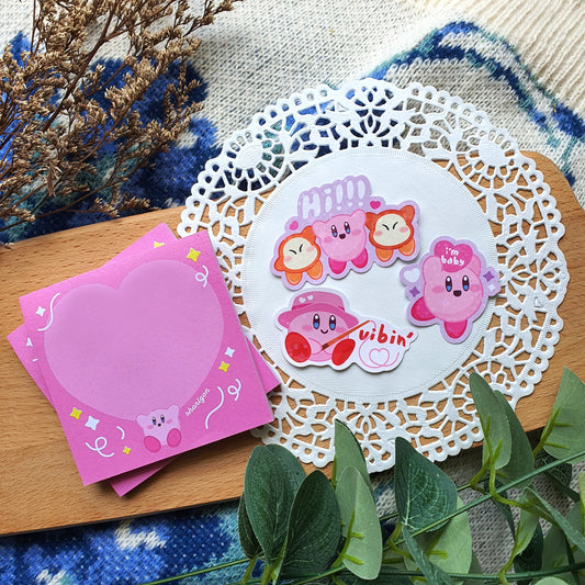 Ships from 22 June | Kirby Hearts Sticky Memo Pad