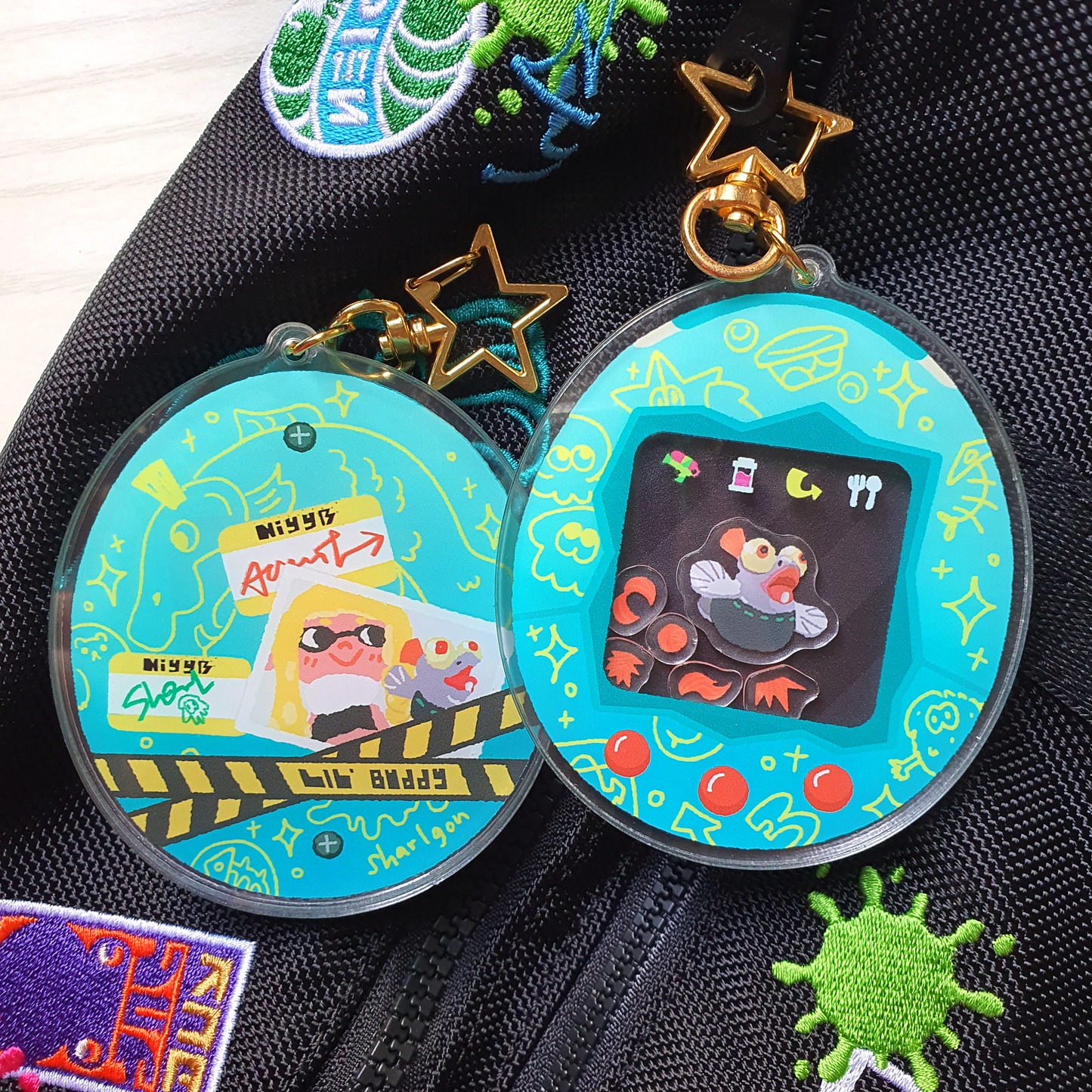 Splatoon 3 Little Buddy Smallfry Acrylic Shaker Charm