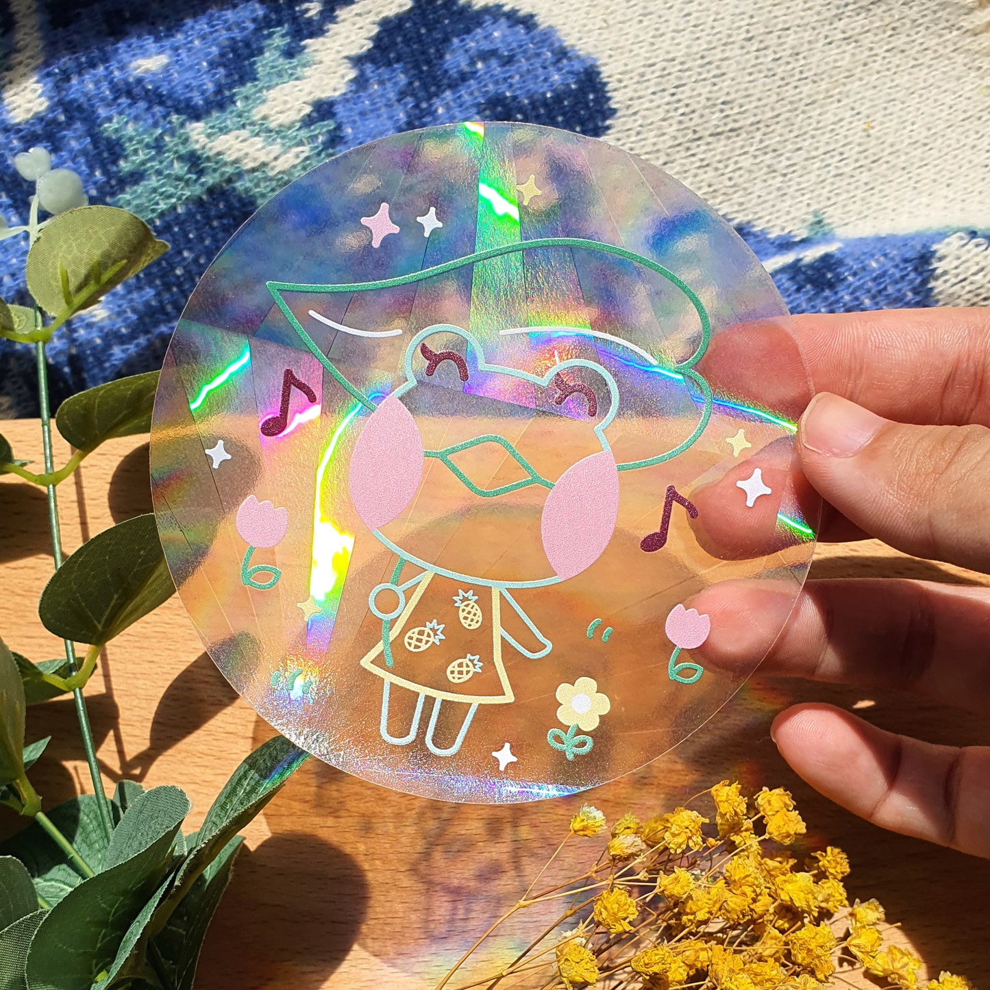 Lily Frog Suncatcher Decal Sticker