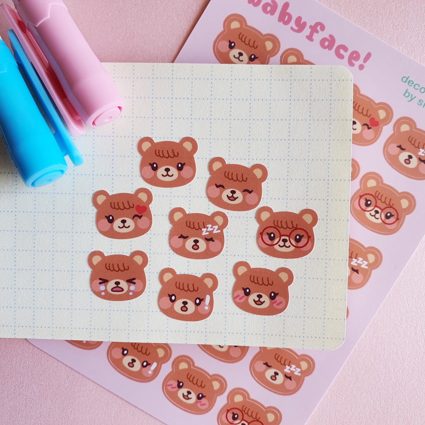 Animal Crossing Babyface Mini Deco Sticker Sheet | Series 1