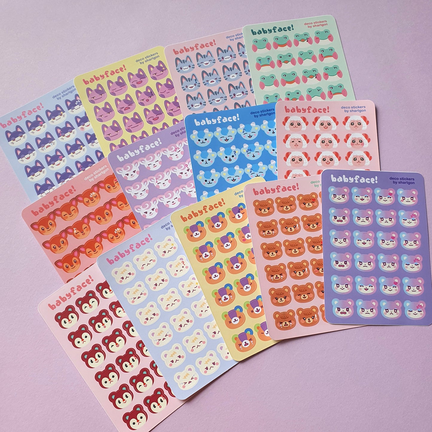 Animal Crossing Babyface Mini Deco Sticker Sheet | Series 1