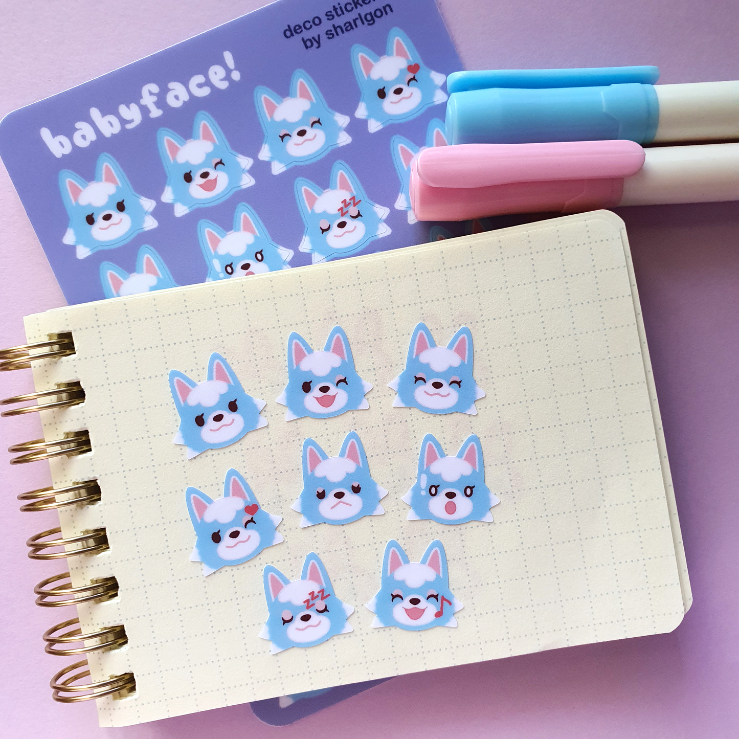 Animal Crossing Babyface Mini Deco Sticker Sheet | Series 2