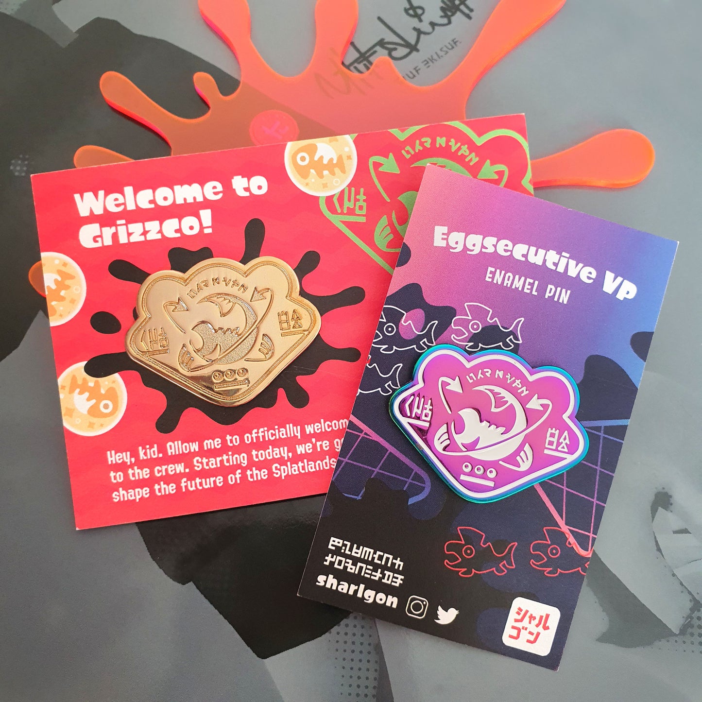 Grizzco Card Holder & Enamel Pin