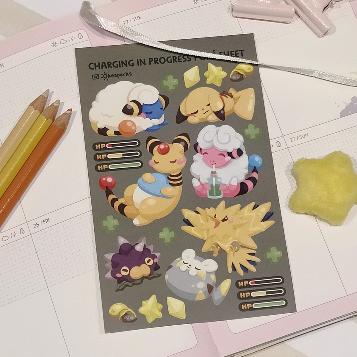 Charging & Electrifying Sticker Sheets
