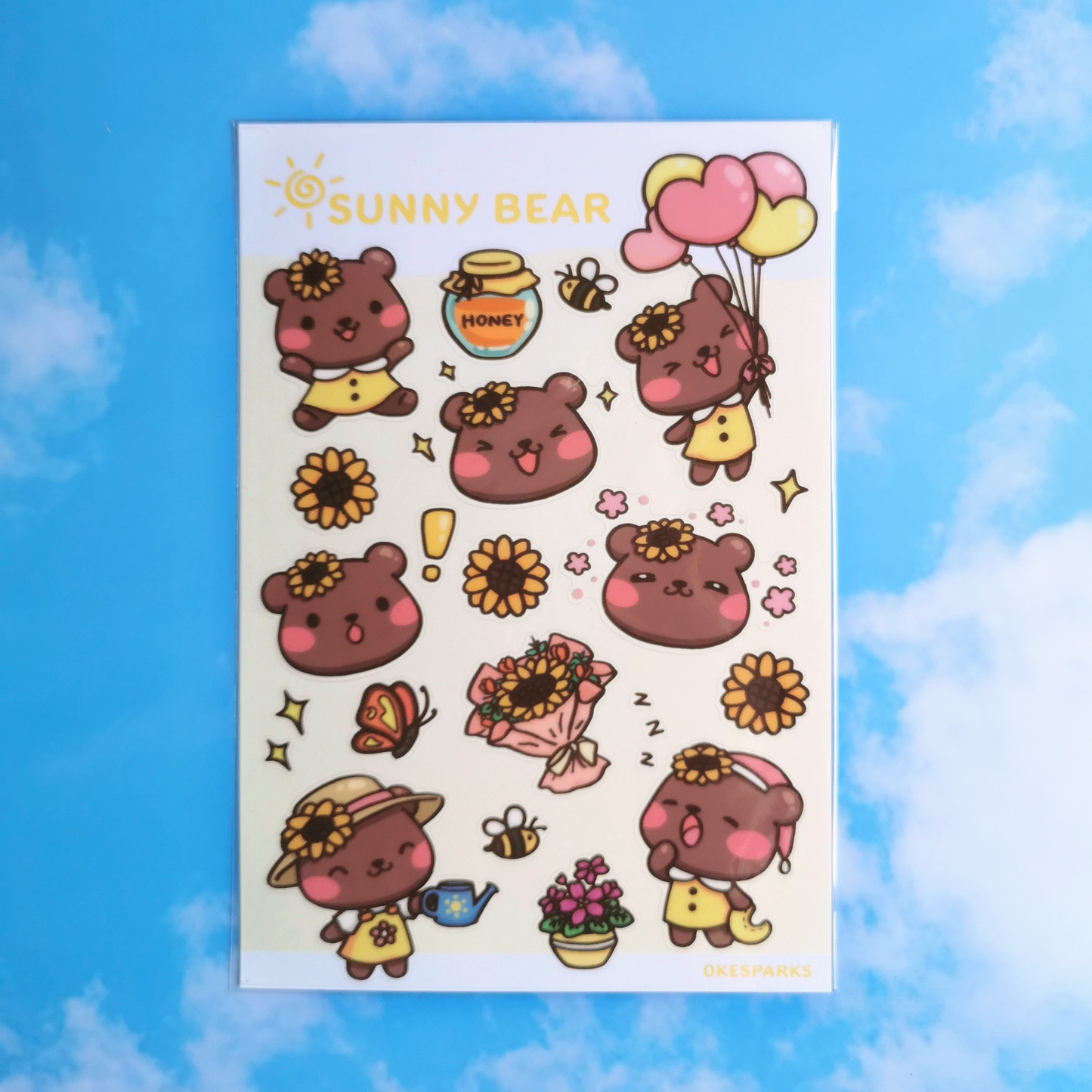 Sunny Bear and Hoppi Bunny Sticker Sheets