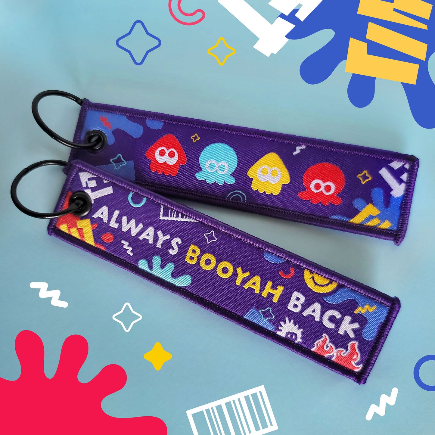 Ships from 22 June | Splatoon Always Booyah Back Embroidered Tag