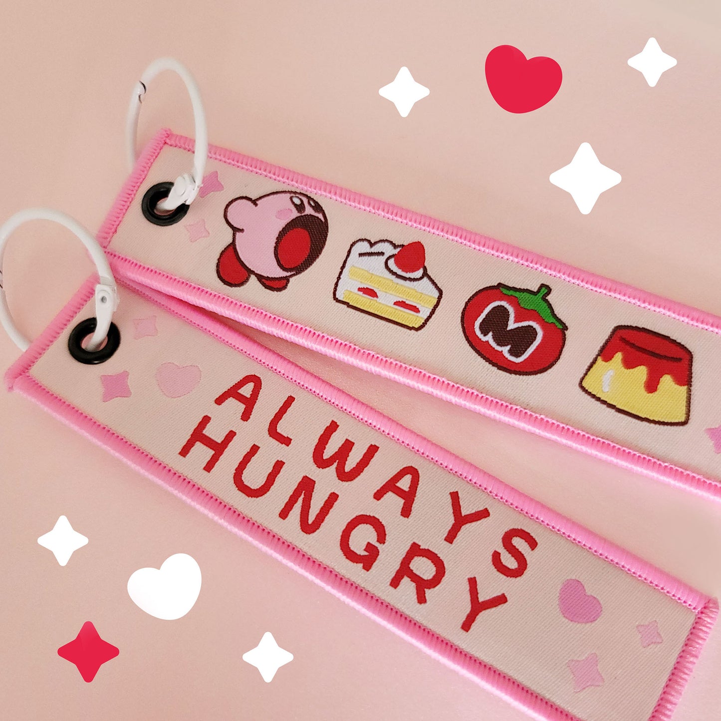 Kirby Always Hungry Embroidered Tag