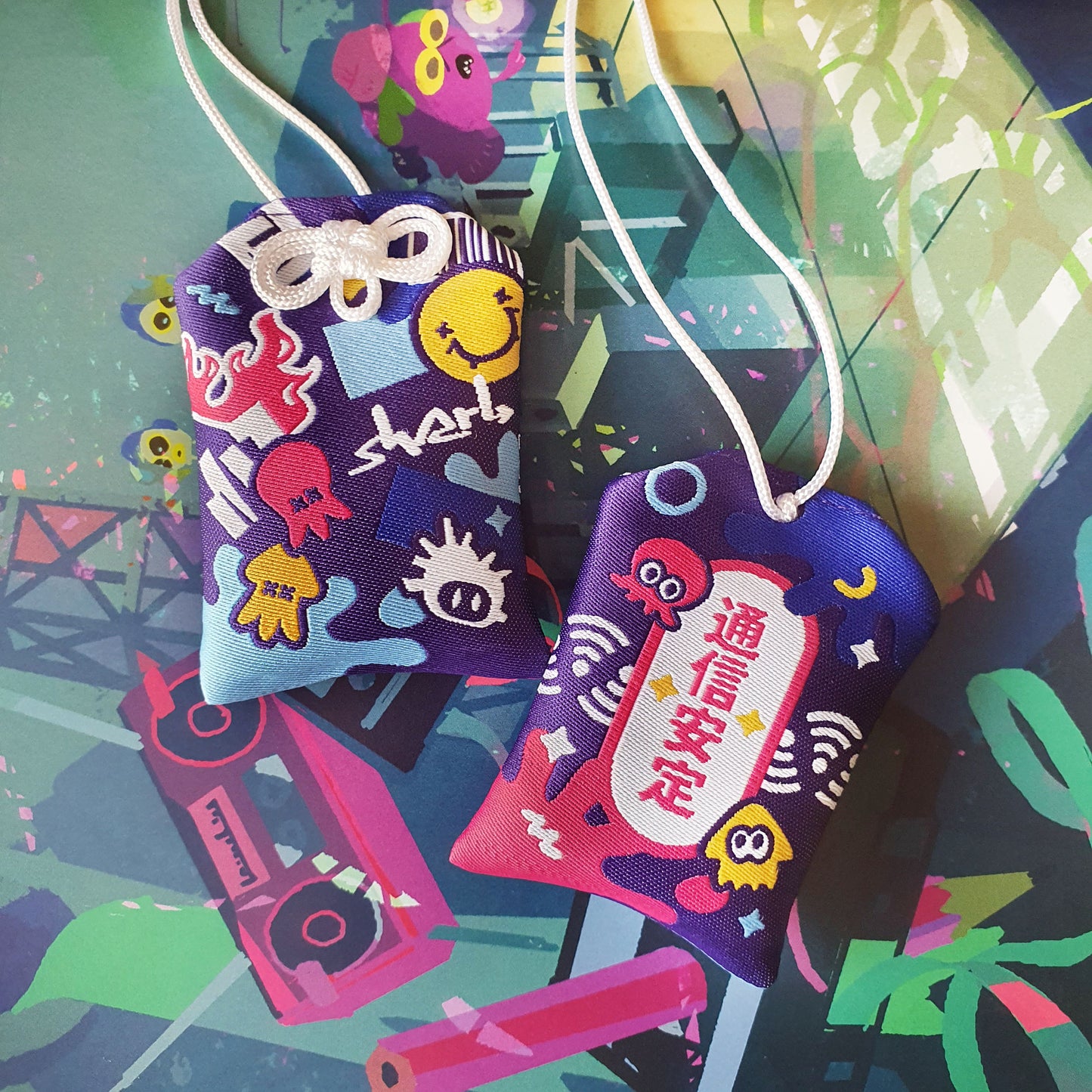 Splat Stable Connection Omamori Embroidered Fabric Lucky Charm