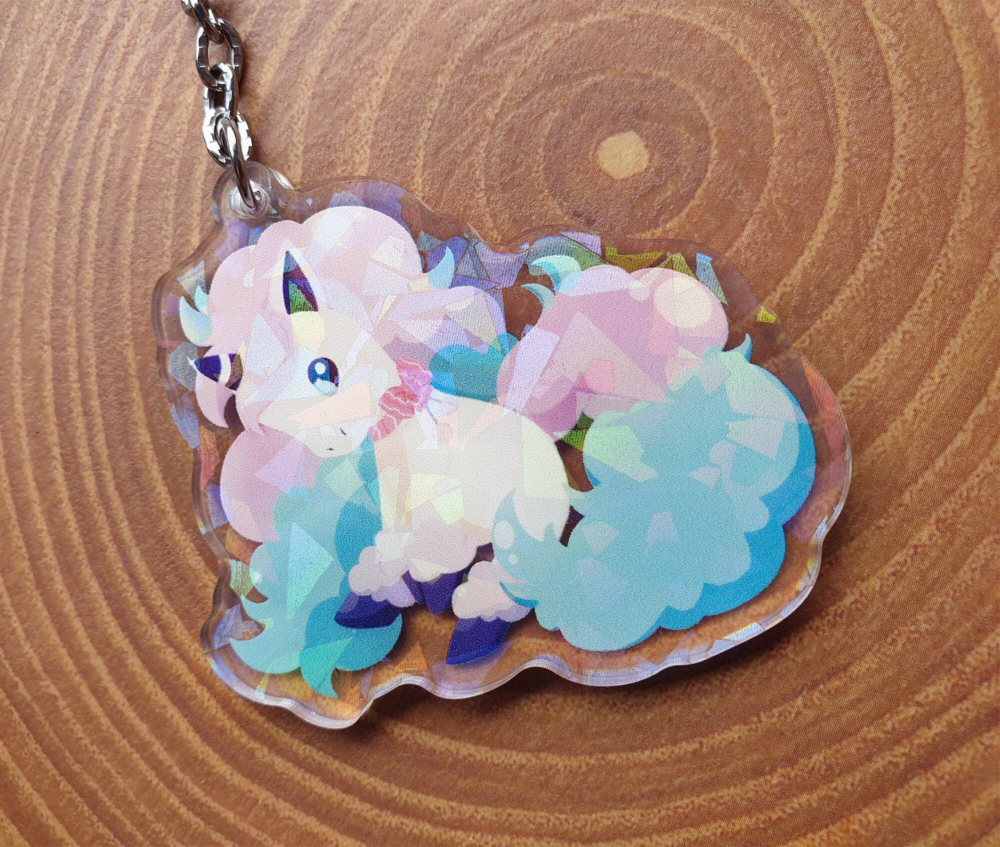 Galarian Pokemon Holographic Acrylic Charm