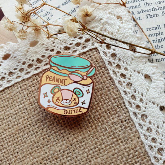 Animal Crossing Stitches Peanut Butter Enamel Pin