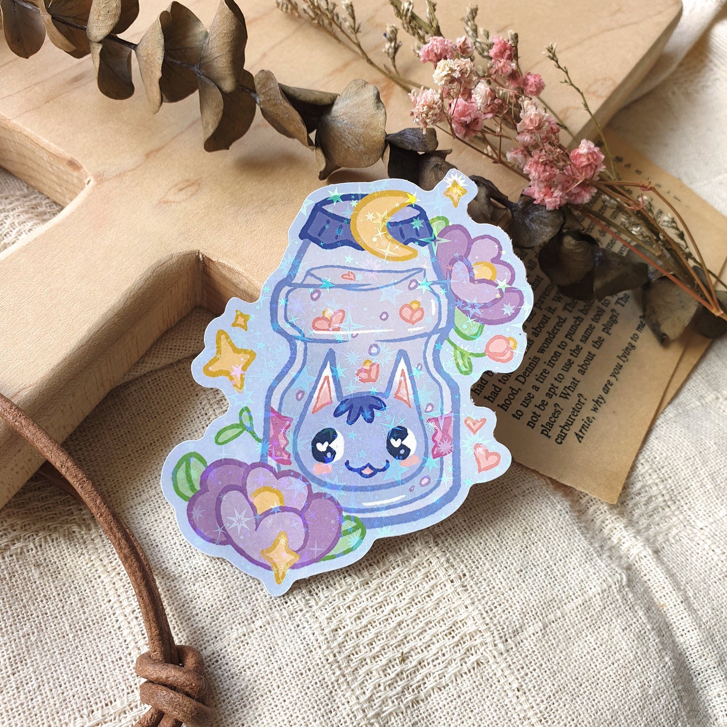 Animal Crossing Rosie Drink Sparkle Sticker