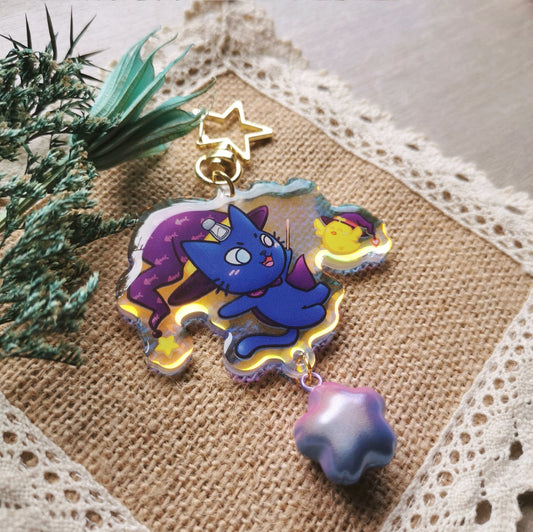Magical Salty Kun & Nugget Holographic Charm