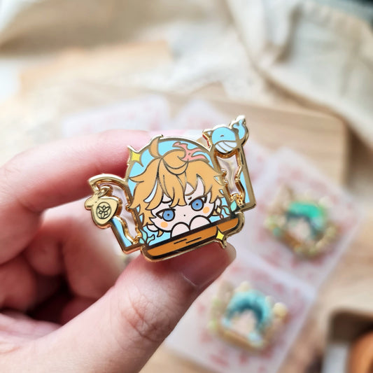 Childe | Genshin Hello Traveller! Clear Resin Enamel Pin Collection