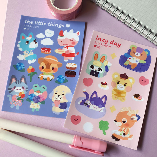 Animal Crossing A Day Off Deco Sticker Sheets