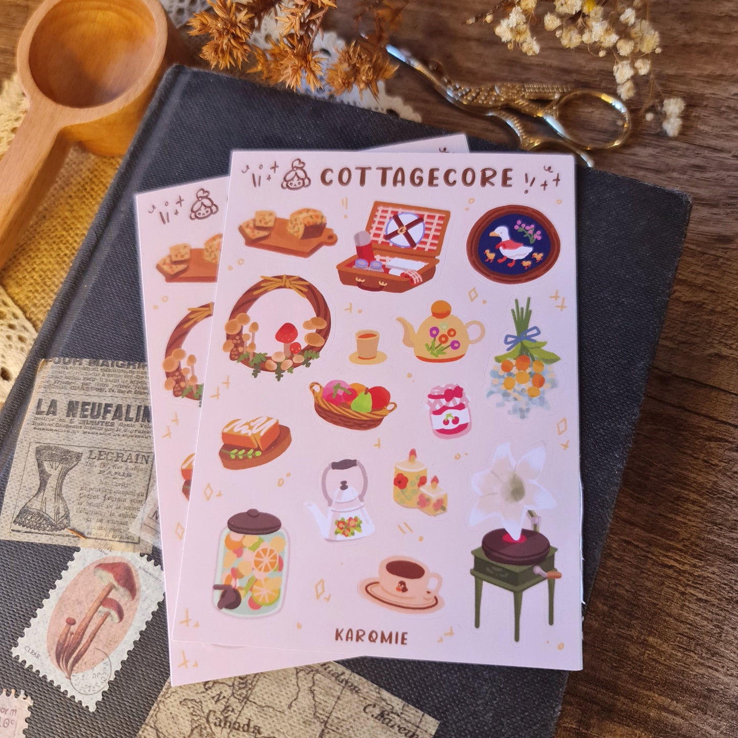 Animal Crossing Cottagecore Deco Sticker Sheet