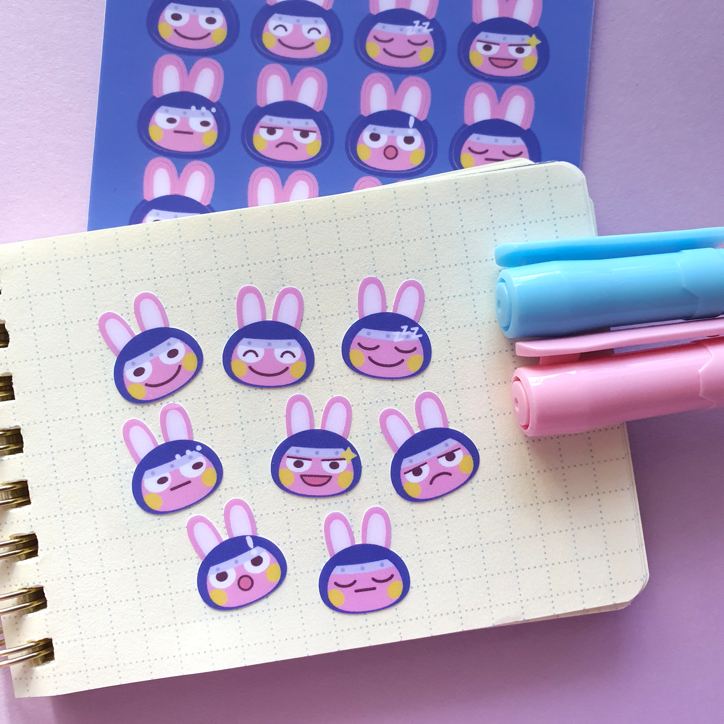 Ships from 22 June | Animal Crossing Babyface Mini Deco Sticker Sheet | Series 2